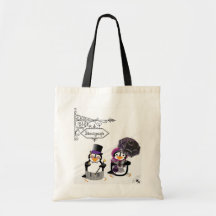 Bolso de los pingüinos de Steampunk Bolsa De Mano