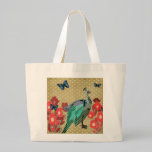 Bolso de oro pintado del pavo real y de la estrell bolsas