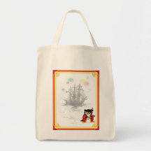 Bolso de Piratez del pingüino Bolsas Lienzo