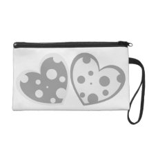 Bolso de plata del mitón de los corazones