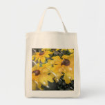 Bolso de ultramarinos de las margaritas que burbuj bolsa lienzo