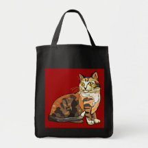 Bolso de ultramarinos del arte del gato bolsas de mano