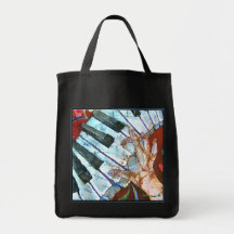 BOLSO DE ULTRAMARINOS DEL PIANO BOLSA DE MANO