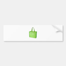 Bolso de ultramarinos reutilizable verde vacío etiqueta de parachoque