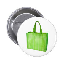 Bolso de ultramarinos reutilizable verde vacío pin
