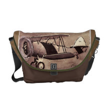 Bolso del aeroplano-mensajero del vintage bolsa de mensajería