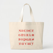Bolso del alfabeto bolsa de mano