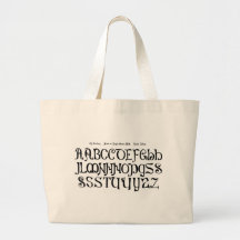 Bolso del alfabeto bolsa de mano