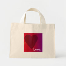 Bolso del amor con el corazón bolsas