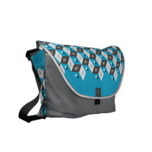 Bolso del carbón de la aguamarina de la ilusión óp bolsas de mensajería
