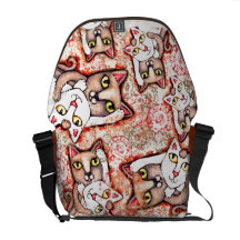 Bolso del carrito de la danza del tango del gato bolsa de mensajeria 