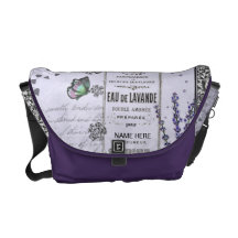 Bolso del collage de la lavanda del vintage bolsas de mensajeria