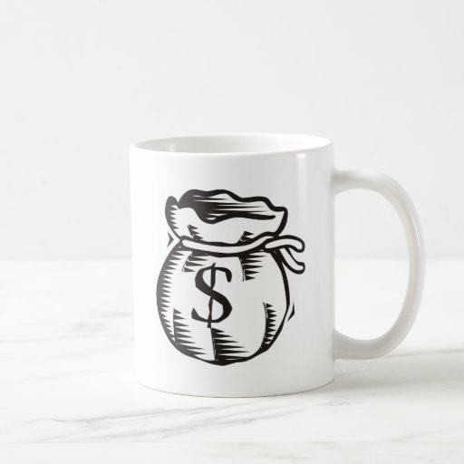 Bolso del dinero tazas de café
