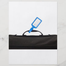 Bolso del equipaje con la etiqueta de identificaci tarjeton