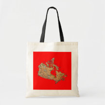 Bolso del mapa de Canadá Bolsas