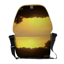 Bolso del massenger de la puesta del sol bolsas de mensajeria