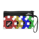 Bolso del mitón de la ficha de póker