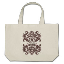 Bolso del monograma del nouveau del arte del estam bolsas de mano