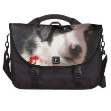 Bolso del ordenador del perrito del perro de monta