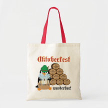 Bolso del pingüino de Oktoberfest Bolsas Lienzo
