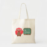 Bolso del profesor - búho rojo en la pizarra bolsa
