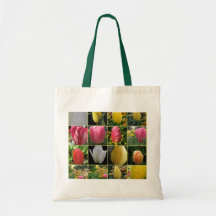 Bolso del regalo del collage del tulipán bolsas