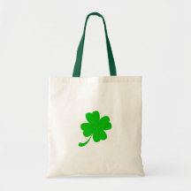 Bolso del trébol de cuatro hojas bolsa lienzo