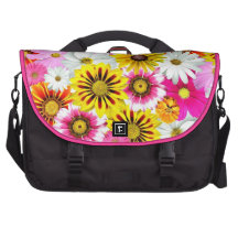 Bolso del viajero del collage de la flor salvaje