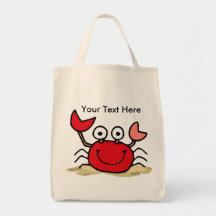 Bolso demasiado lindo del personalizado del cangre bolsas de mano