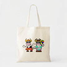 Bolso divertido de los pares de la vaca de la play bolsa de mano