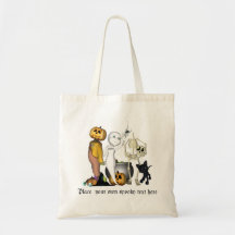Bolso fantasmagórico de los amigos de Halloween Bolsas Lienzo