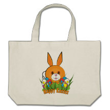Bolso feliz del conejito de pascua bolsas