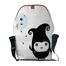 Bolso feliz del monstruo de los días bolsa de mensajería