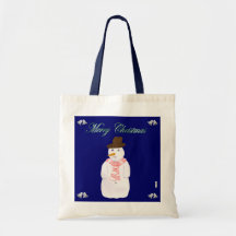 Bolso feliz del muñeco de nieve bolsas