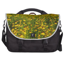 Bolso floral amarillo del viajero de la foto de la bolsa para ordenador