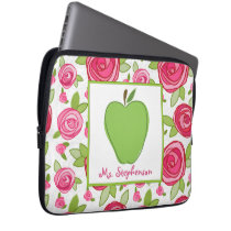 Bolso floral de la electrónica para los profesores fundas de portátil