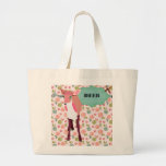 Bolso floral de los ciervos rosados bonitos retros bolsa
