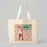 Bolso floral de los ciervos rosados bonitos retros bolsas