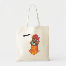 Bolso "gitano" de Halloween del oso del peluche Bolsa Lienzo