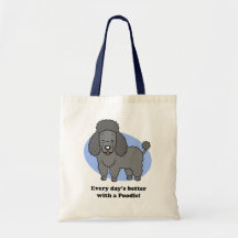 Bolso lindo del caniche del perro del dibujo anima bolsa de mano