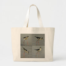 bolso Negro-necked de los zancos Bolsas Lienzo