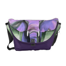 bolso púrpura del elefante bolsas de mensajería