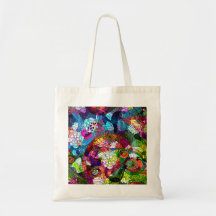Bolso retro adornado y colorido de la flor bolsa