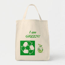 Bolso reutilizable verde bolsa de mano