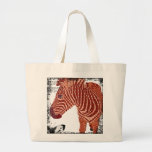 Bolso rojo del arte de la cebra del vintage bolsas de mano