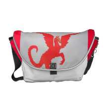 Bolso rojo del dragón bolsas de mensajeria