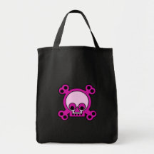 Bolso rosado del Cráneo-n-Bonez Bolsas