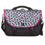 Bolso rosado del ordenador portátil del leopardo d bolsa de ordenador