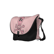 Bolso rosado del pirata de la guinga bolsas de mensajeria