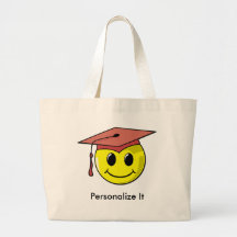 Bolso sonriente de la cara de la graduación bolsa de mano